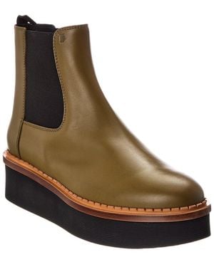 Tod's Leather Platform Boot - Brown