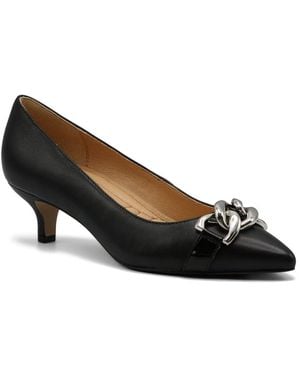 Adrienne Vittadini Saga Leather Pump - Black