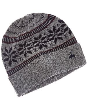 Brooks Brothers Snowflake Fairisle Wool & Cashmere-blend Beanie - Gray