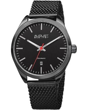 August Steiner Stainless Steel Mesh Watch - Black