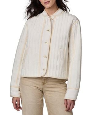 Bernardo Modern Quilted Cropped Jacket - Grey