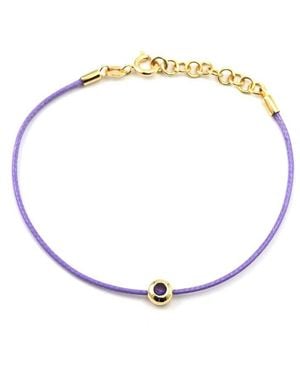 Gemstones 0.11 Ct. Tw. Amethyst Bracelet - Metallic