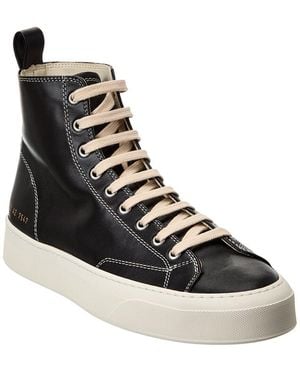 Common Projects Tournament Leather High-top Trainer - Black