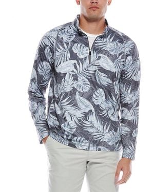 Tommy Bahama Marbled Monsterra 1/2-Zip Pullover - Blue