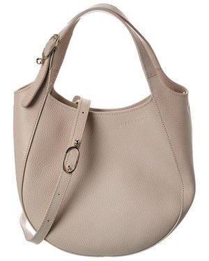 Longchamp Le Foulonné Leather Tote - Natural