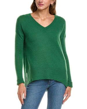 Philosophy Oversized V-Neck Jumper - Green