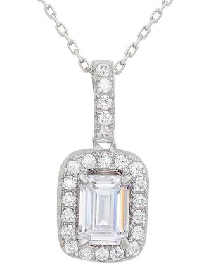 Suzy Levian CZ Jewelry Suzy Levian Silver Cz Dangle Pendant - White