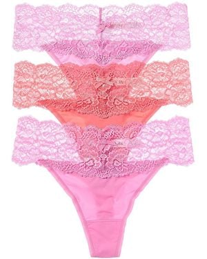 Skarlett Blue 3pk Goddess Thong - Pink