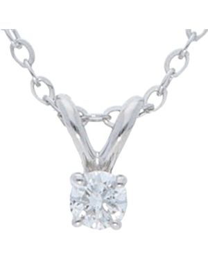 Nephora 14k 0.10 Ct. Tw. Diamond 4 Prong Solitaire Necklace - Multicolour