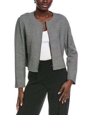 Akris Pippa Reversible Wool-Blend Jacket - Grey