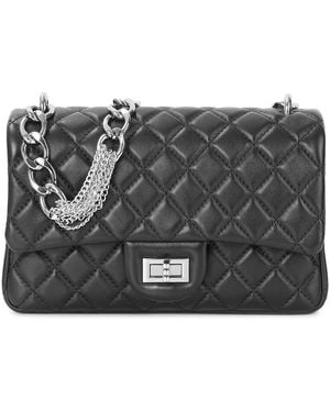 Tiffany & Fred Paris Tiffany & Fred Elegant Quilted Leather Chain Shoulder Bag - Black