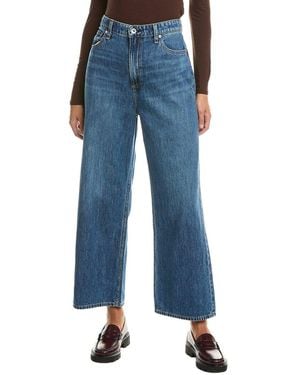 Rag & Bone Lori High-Rise Wide Leg Crop Jean - Blue