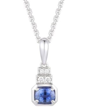 Gregg Ruth 14K 0.56 Ct. Tw. Diamond & Sapphire Pendant - White