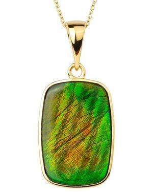 TIRAMISU 14k Over Silver 14.45 Ct. Tw. Ammolite Necklace - Green