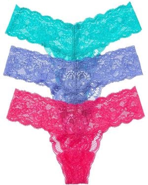 Cosabella 3Pk Never Say Never Lowrider Thong - Pink