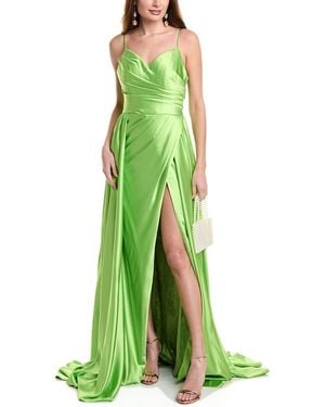 Jovani Satin Gown - Green