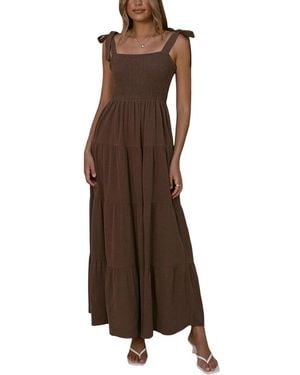 ENJOY PETRA Maxi Dress - Brown