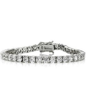 Rachel Glauber Cz Tennis Bracelet - White