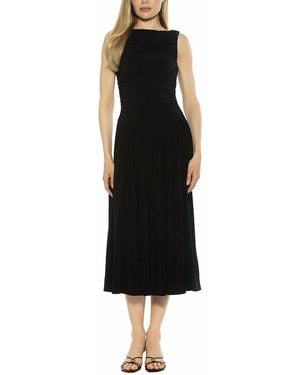Alexia Admor Lumi Portrait Neck Maxi Dress - Black
