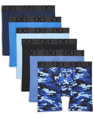 2xist (X) Sport 6Pk No Show Brief - Blue