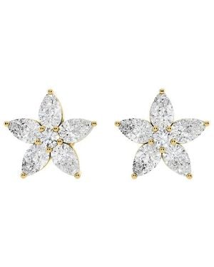 Sabrina Designs Lab Grown Diamonds 14K 1.21 Ct. Tw. Lab-Grown Diamond Floral Earring - White