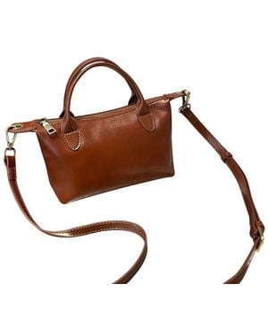 BELLA DESERT Leather Shoulder Bag - Brown
