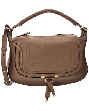 Chloé Marcie Small Leather Satchel - Brown