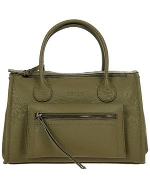 Bric's Gondola Ibisco Medium Leather Handbag - Green