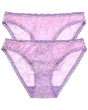 On Gossamer 2Pk Printed Hip-G Bikini - Pink