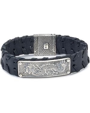 Samuel B. Imperial & Leather Dragon Bracelet - Blue