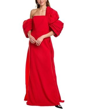 Marchesa Taffeta Gown - Red