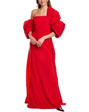 Marchesa Taffeta Gown - Red