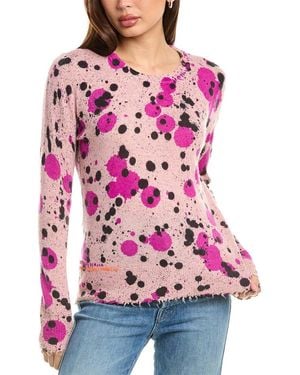Lisa Todd Splatter Wool & Cashmere-Blend Jumper - Pink