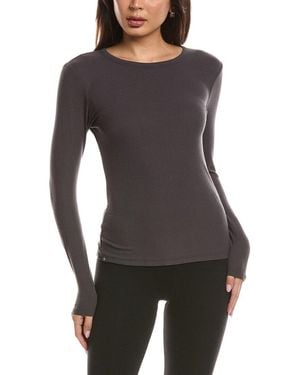 Barefoot Dreams Malibu Collection Ultra Soft Rib Top - Black