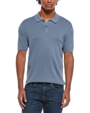 Theory Cable Polo Shirt - Blue