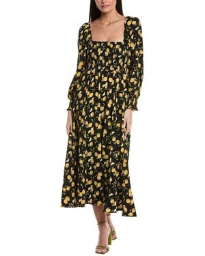 O.P.T O.P.T. Classic Smocked Maxi Dress - Green