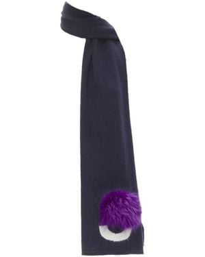 Fendi Wool Scarf (Authentic Pre-Loved) - Purple