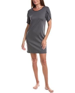 Hanro Crochet Stitch Nightgown - Blue