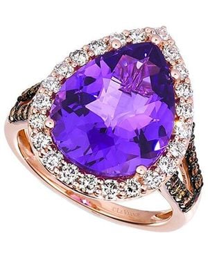 Le Vian Le Vian Periwinkle 14K.17 Ct. Tw. Diamond & Amethyst Ring - Purple