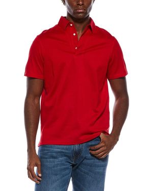 Isaia Silk Polo Shirt - Red