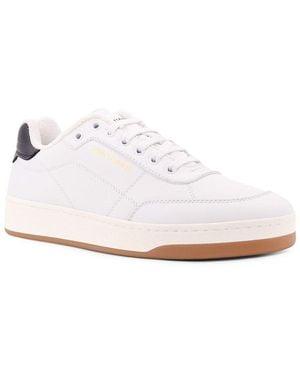 Saint Laurent Sl/61 Leather Trainer - White