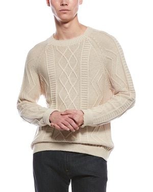 HUNTER Cable Wool-Blend Crewneck Sweater - Natural