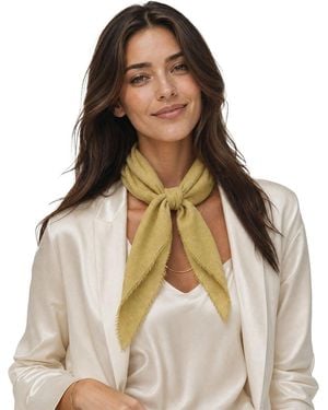 Blue Pacific Solid Cashmere-Blend Neckerchief - Multicolour