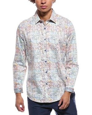 Robert Graham Naver Classic Fit Woven Shirt - White