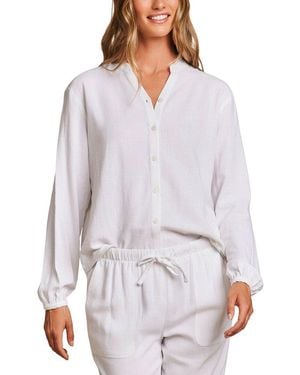 Barefoot Dreams Linen-blend Blouse - White