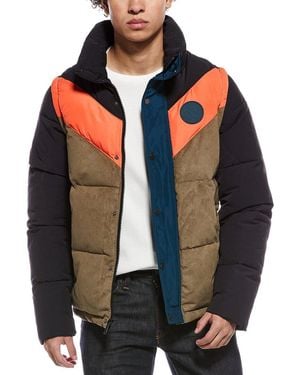 Scotch & Soda Nelleke Mixed Media Puffer Jacket - Black