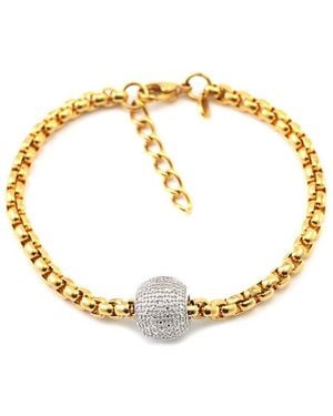 Diamond Select Cuts Stainless Steel 0.06 Ct. Tw. Diamond Bracelet - Metallic