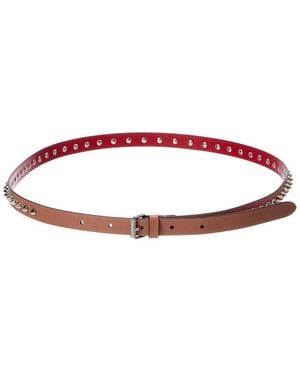 Christian Louboutin Logo Leather Belt - Red
