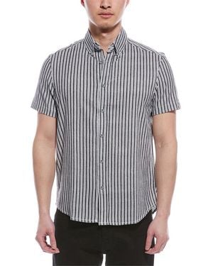 Report Collection Seersucker Shirt - Grey