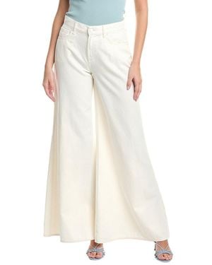 7 For All Mankind Willow Linen-Blend Ostuni Palazzo Wide Jean - White